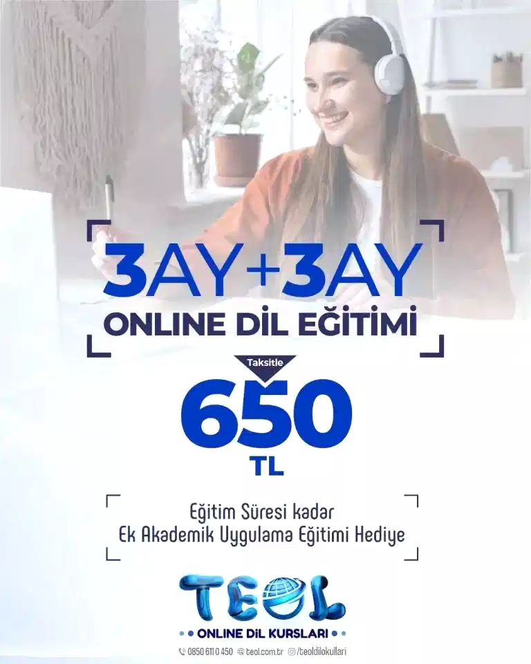 3 AY + 3 AY ONLINE DİL EĞİTİM